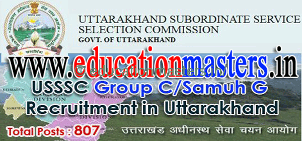 educationmasters.in-uk group c - post 807 in usssc uttarakhand