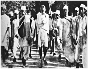 Gandhi on dandi march-12 march 1930