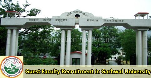 Guest Faculty Recruitment in HNBGU Srinagar
