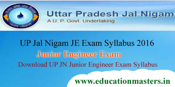 Uttar Pradesh Jal Nigam Assistant Engineer (UPJN job 2016 – 17 Apply for 122 Posts