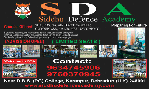 Siddhu Defence Academy Dehradun | NDA coaching Dehradun