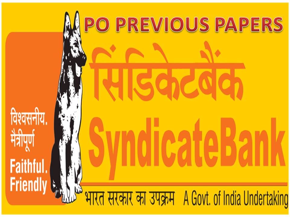 syndicate-bank-po-question-papers