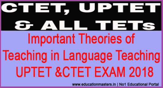 Most Important Theories of Teaching in Language Teaching -CTET & TET EXAM 2018