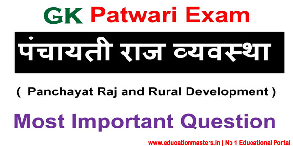 Most Important GK Questions for Patwari Exam - GK in Hindi