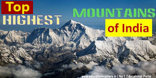 list of all mountains in india with States | GK in Hindi