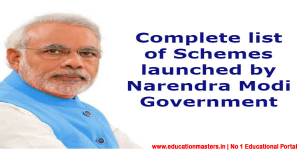List of All Schemes Launched By Narendra Modi Government - GK in Hindi