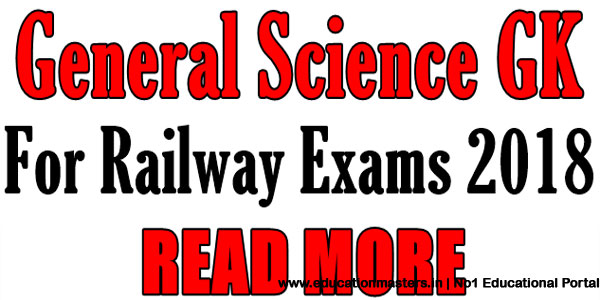General Knowledge in Hindi - Science Questions For Railways Exam 2018