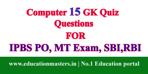 Computer GK Question Quiz #1