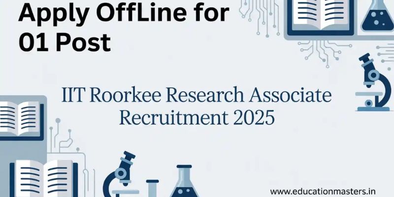 IIT Roorkee Research Associate Recruitment - 2025 | Education Masters