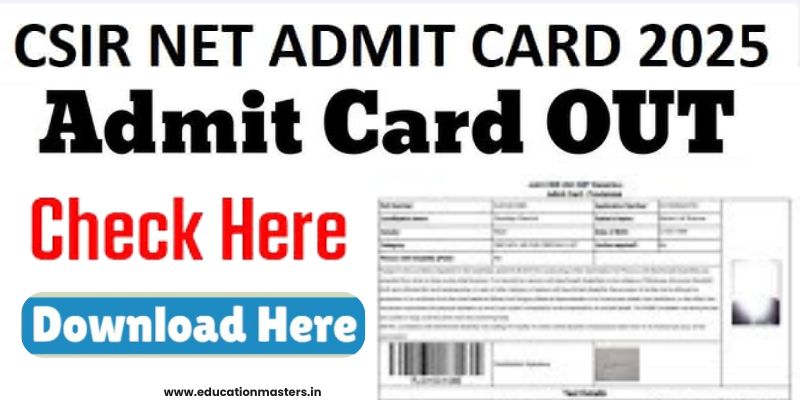 CSIR NET December 2025 Admit Card Released at csirnet.nta.nic.in – CSIR ...