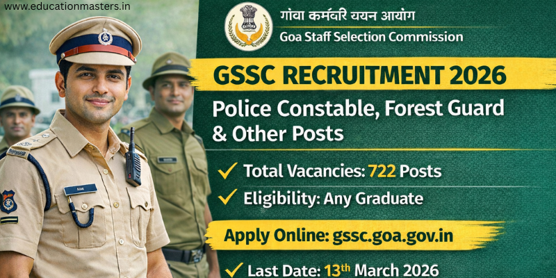 GSSC Recruitment 2026 – Apply Online for 722 Police Constable, Forest ...